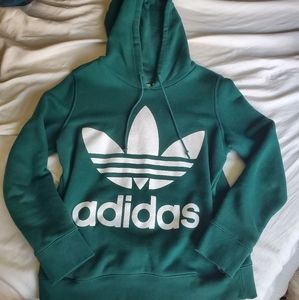 Adidas green pullover hoodie